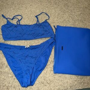 Triangl Swimwear Quilted Sapphire Bikini Set